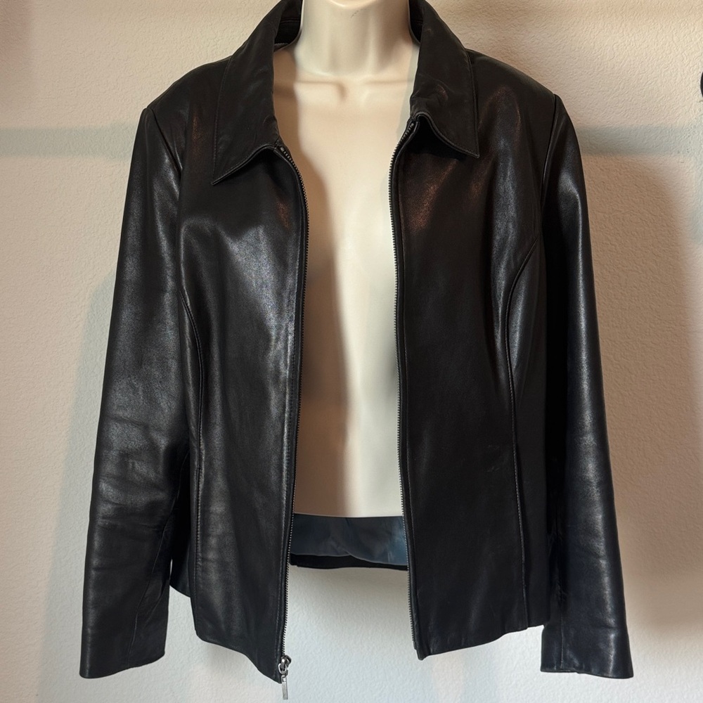 Vintage Apt. 9 Lamb Leather Zip Up Jacket